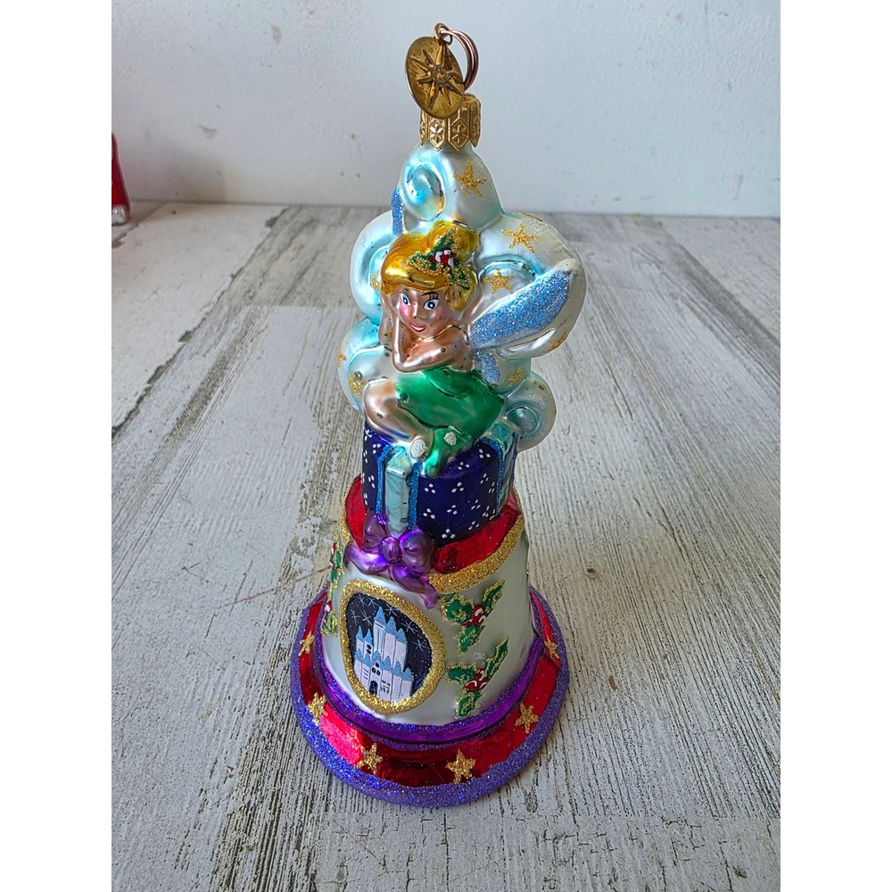 Vibrate radko Tinkerbell perfect chime bell Castle ornament glitter Xmas tree